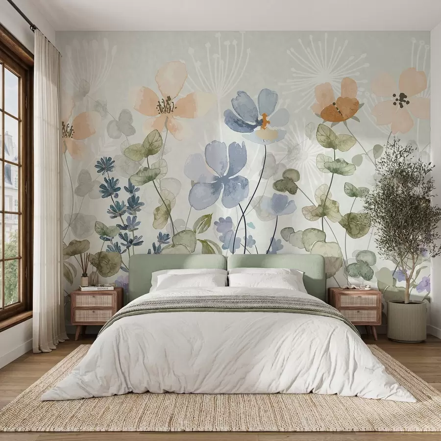 wall murals Цвеће и биљке у стилу акварела w03716