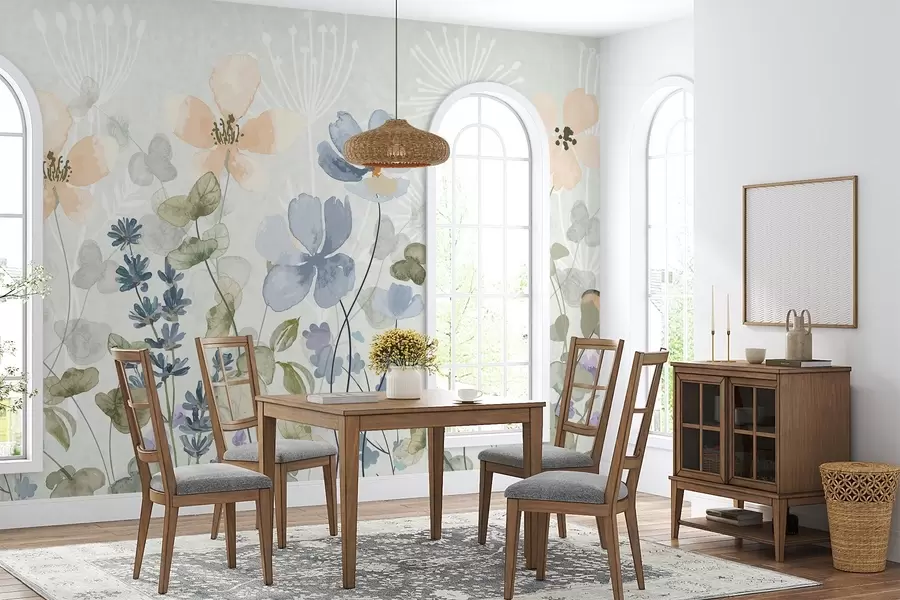 wall murals Цвеће и биљке у стилу акварела w03716