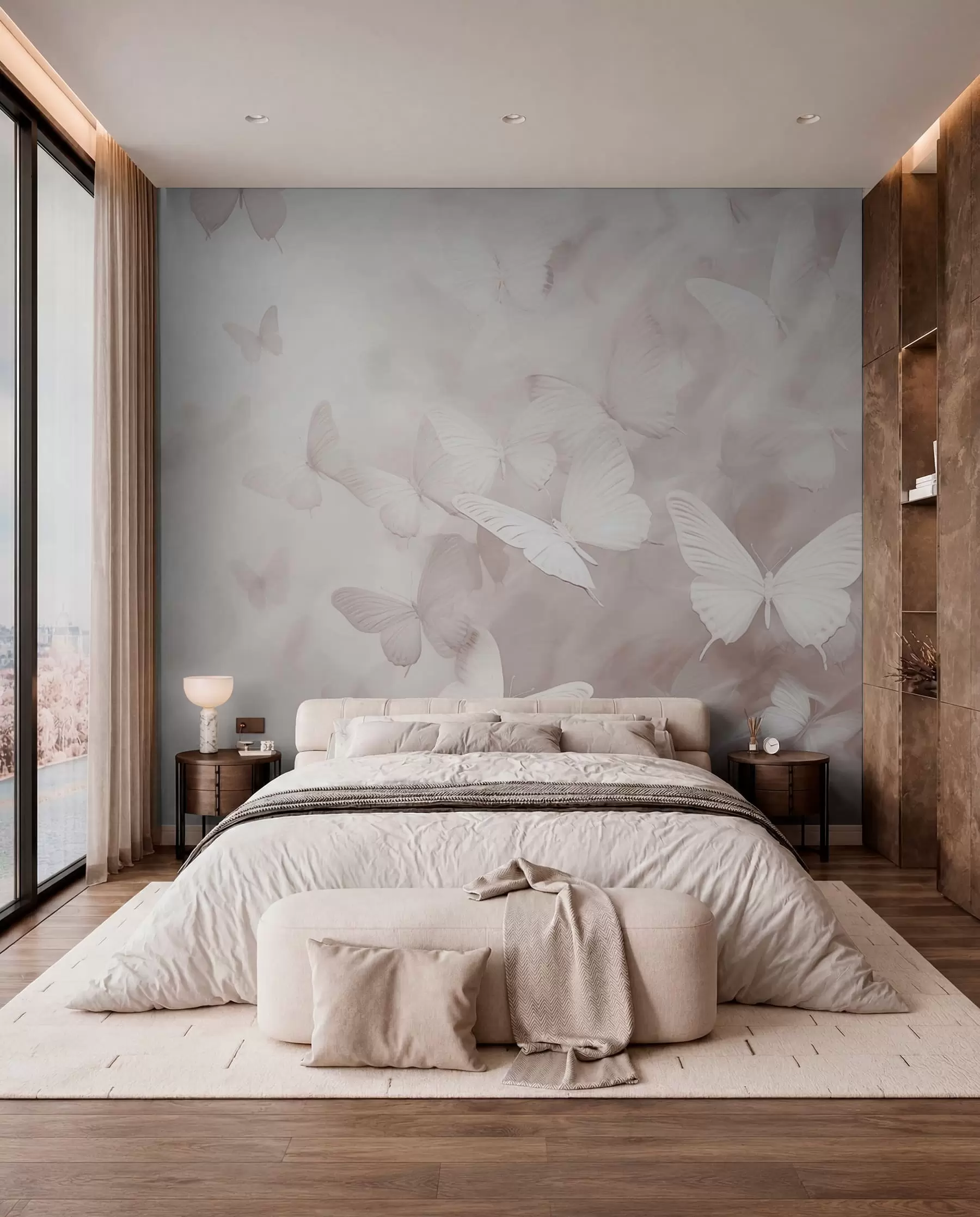 wall murals Лептири у магли w03841v1