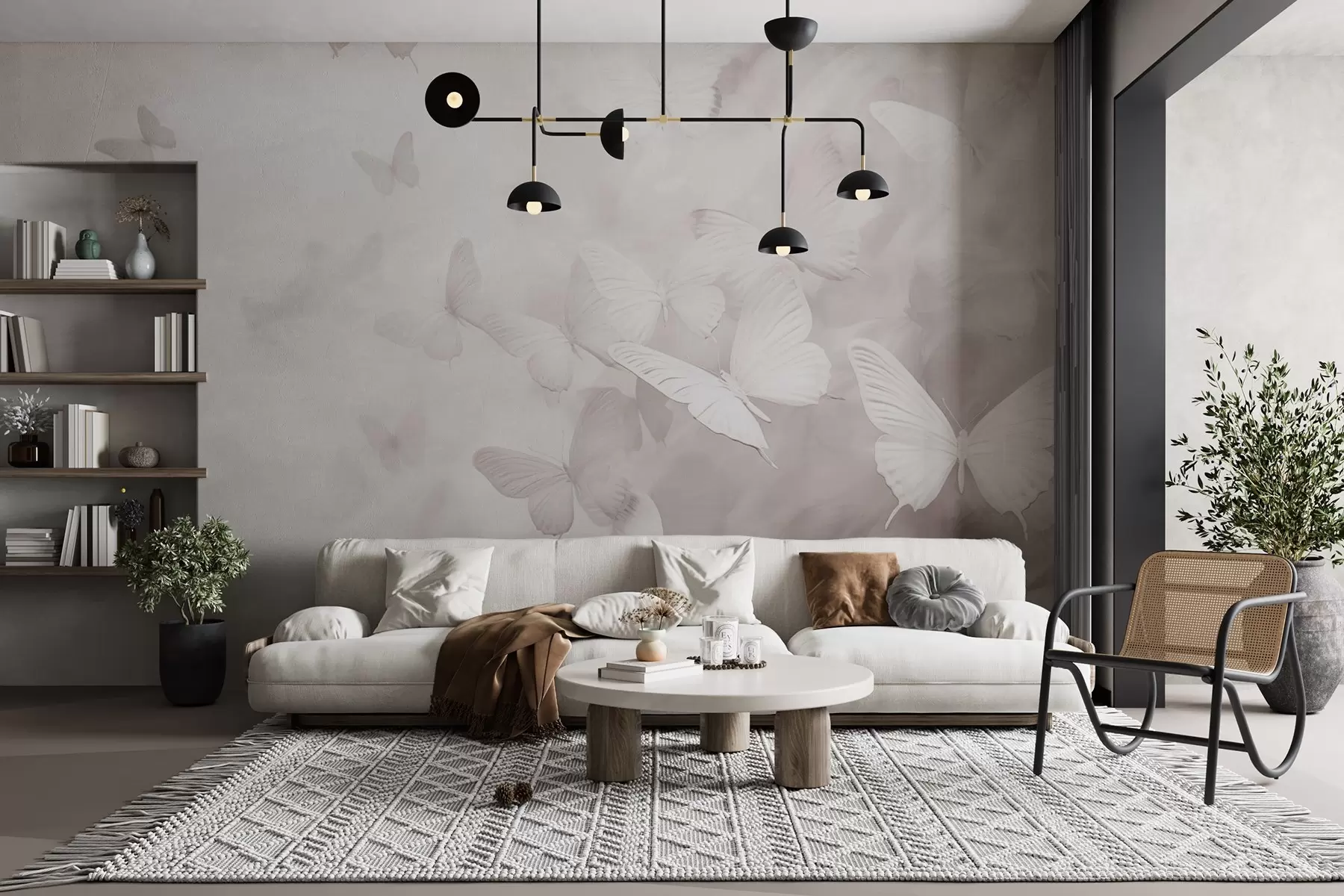 wall murals Лептири у магли w03841v1
