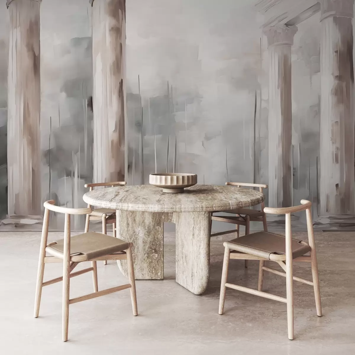 wall murals Апстрактни стубови имитација сликарства w03844v1