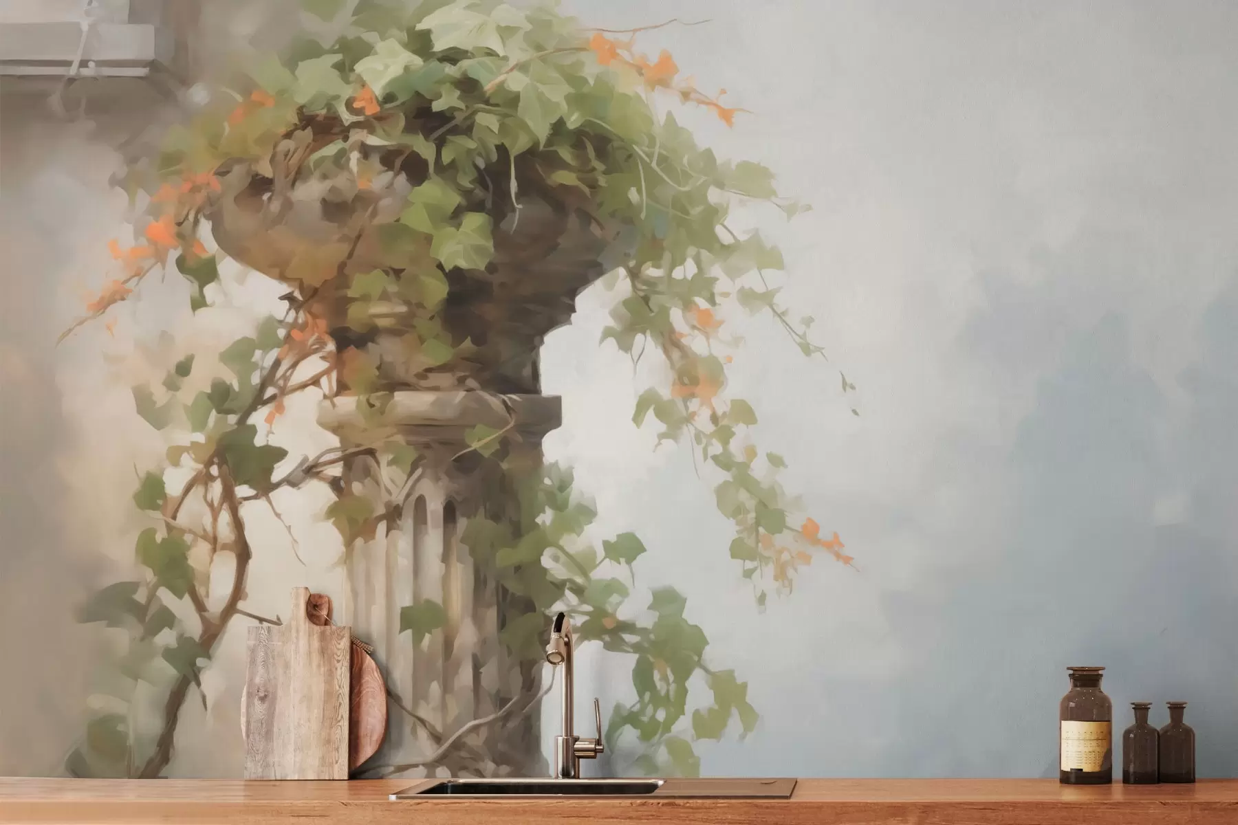 wall murals Пењачица на стубу w03847