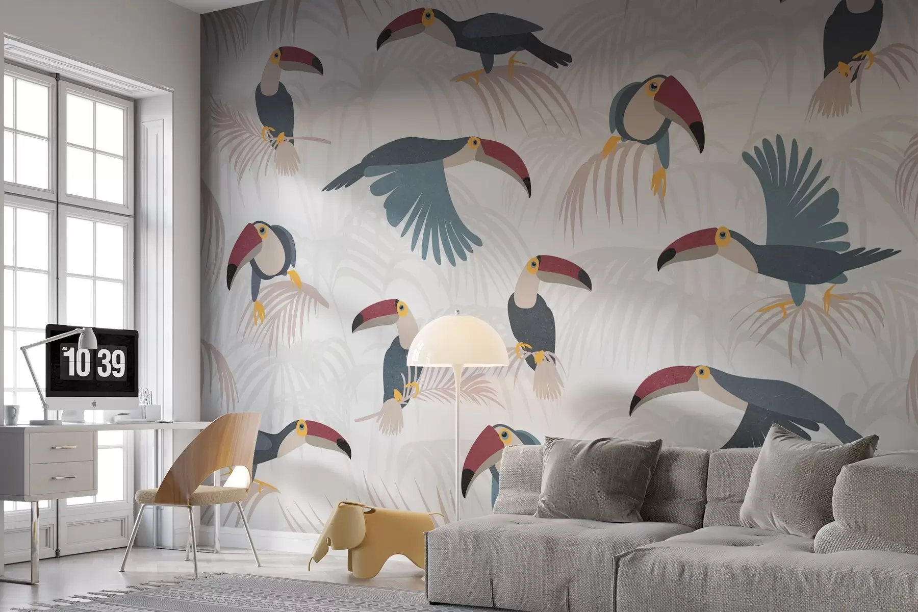 wall murals Тукани на листовима w03854v1