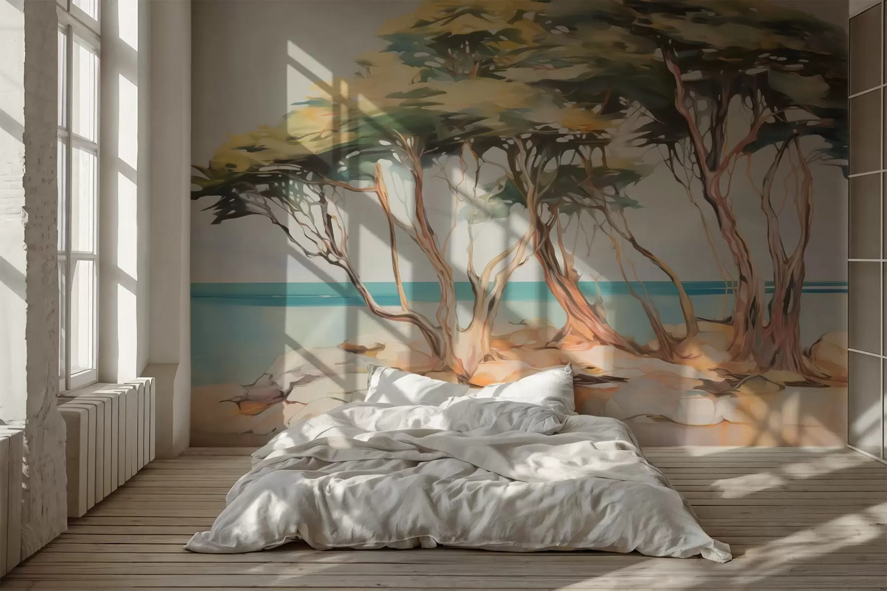 wall murals Дрвеће поред мора w03855