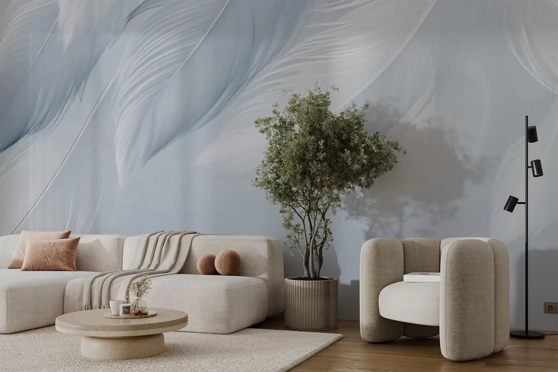 wall murals Бело перје w03833v1