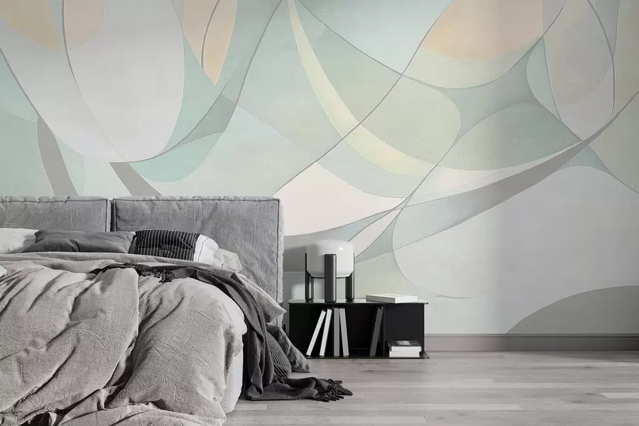 wall murals Геометријска апстракција, пригушене природне боје w03878