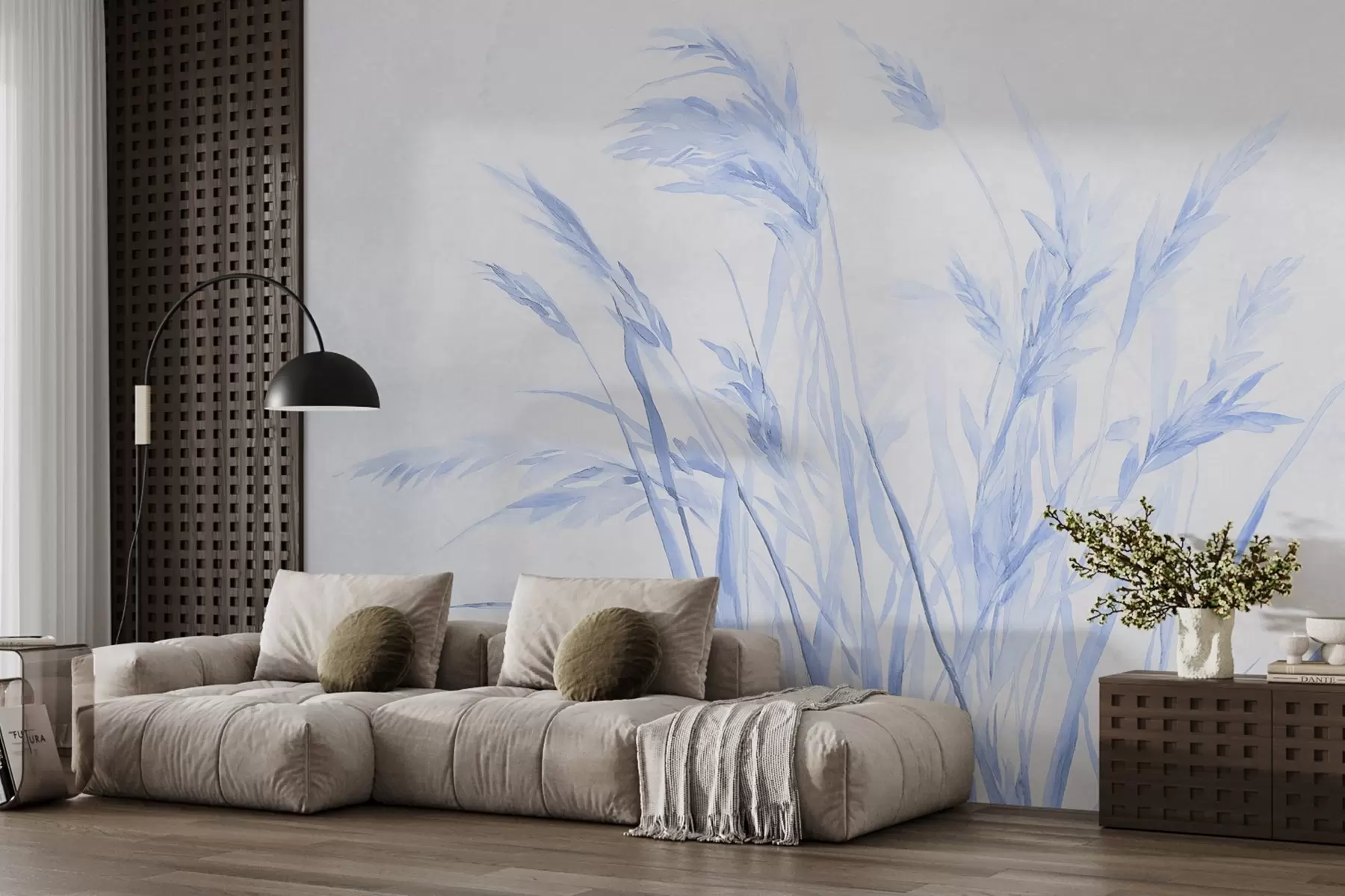 wall murals Једнобојни старински пшенични класови w09068v1