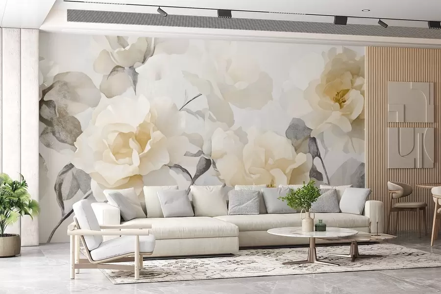 wall murals Деликатно винтаге цвеће са текстуром w09071v2