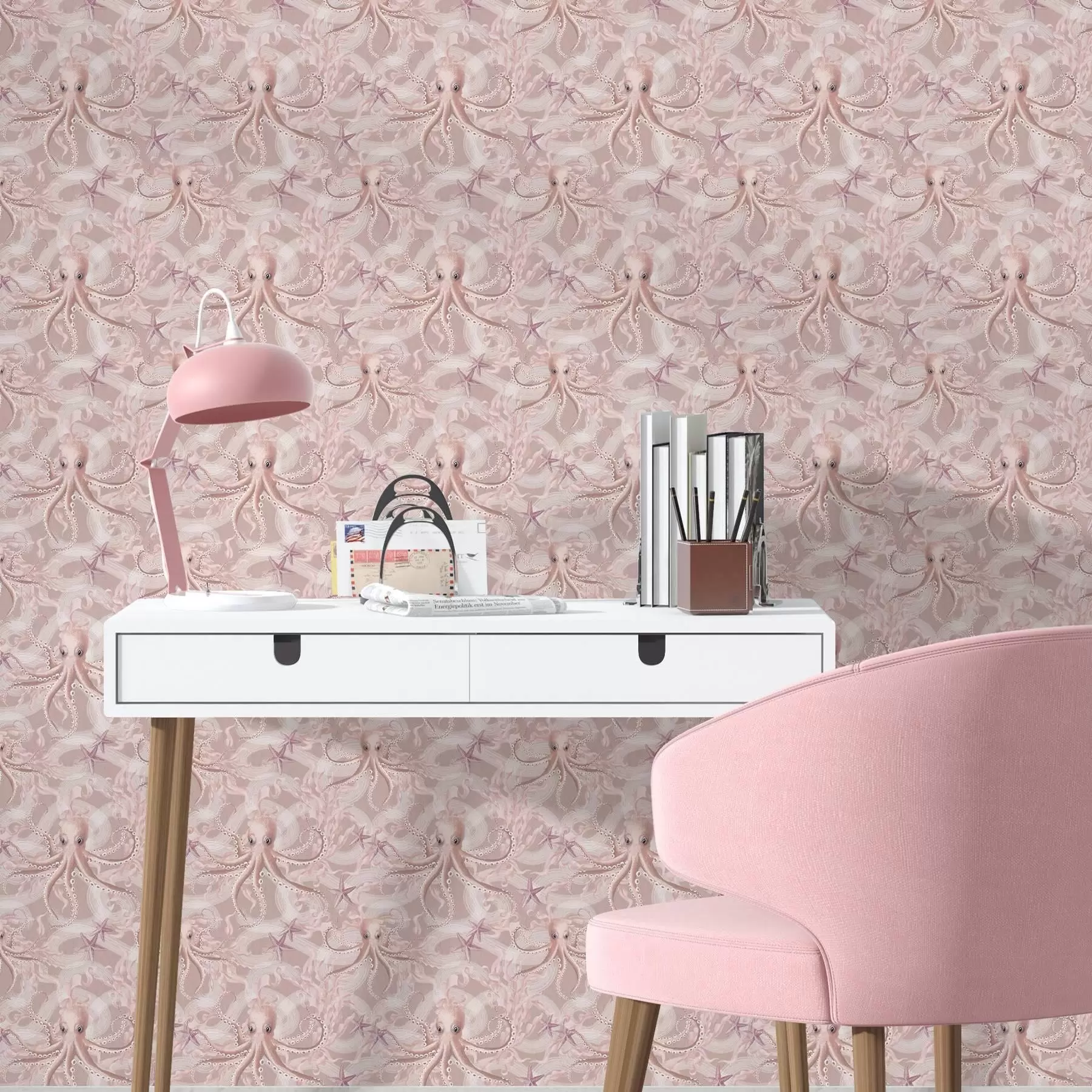 wall murals Хоботнице на ружичастој позадини a00120