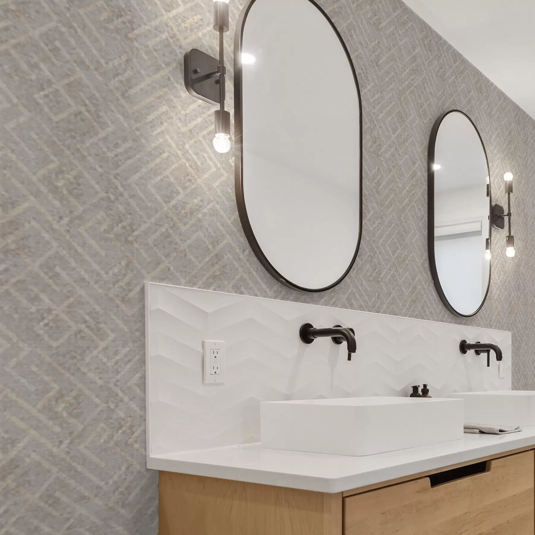 wall murals Ретро узорак на сивој и беж позадини a00142