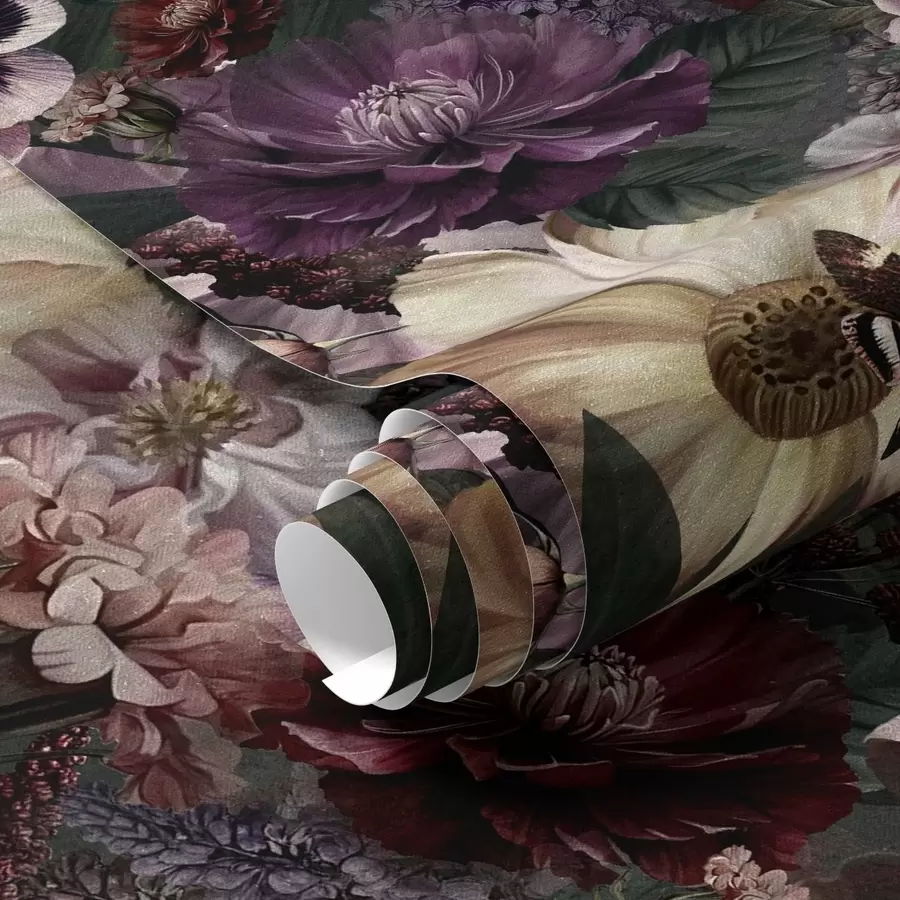 wall murals Уметнички цветни принт у тамним бојама a00147