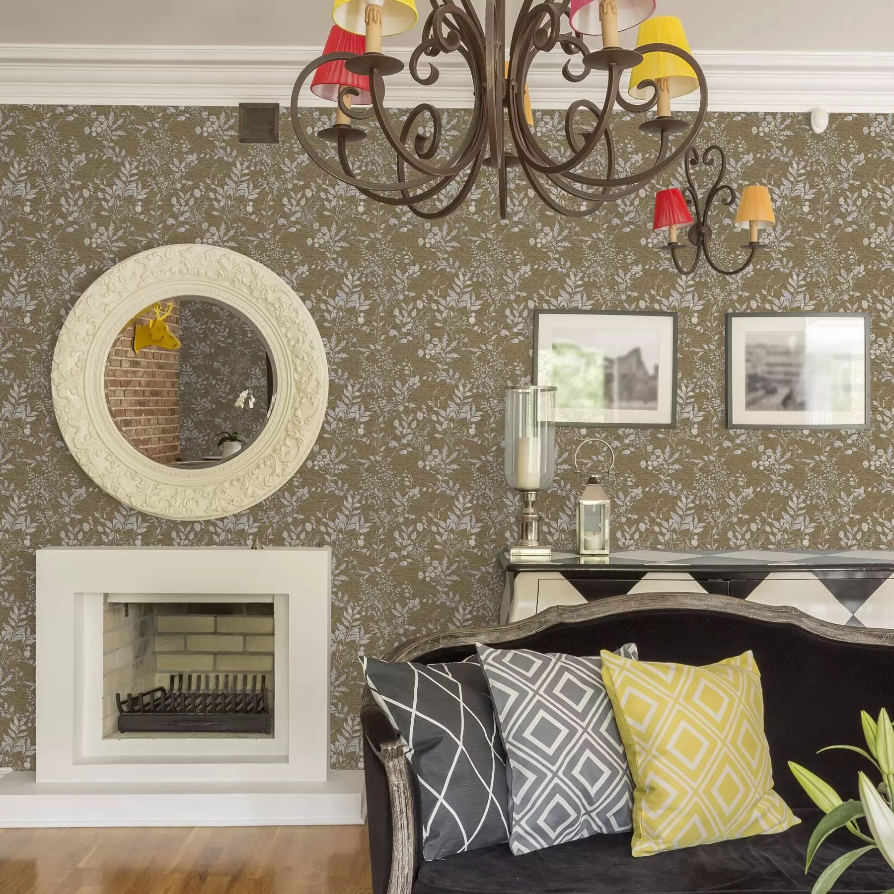 wall murals Биљке и беле гране a00166v1