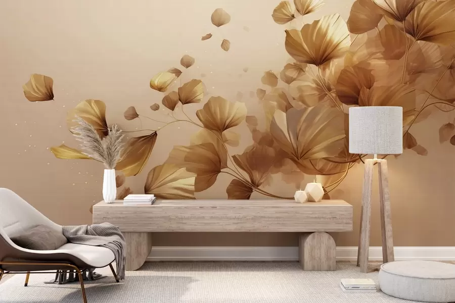 wall murals лебдећи у ваздуху, суптилни сјај, ручно цртане текстуре са пастелним градијентима, винтаге папирна позадина, апстрактна цветна временска петља w03947