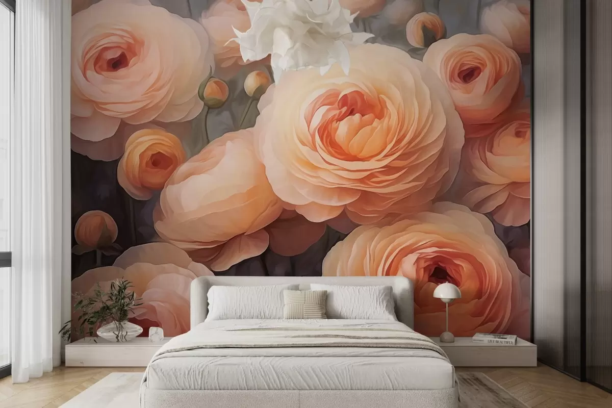 wall murals Волуметријско цвеће w03915