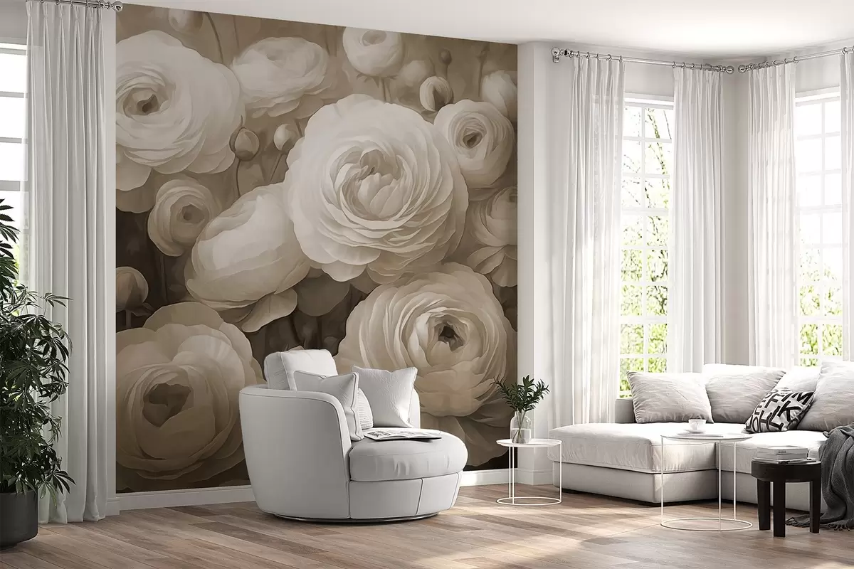 wall murals Волуметријско цвеће w03915v1