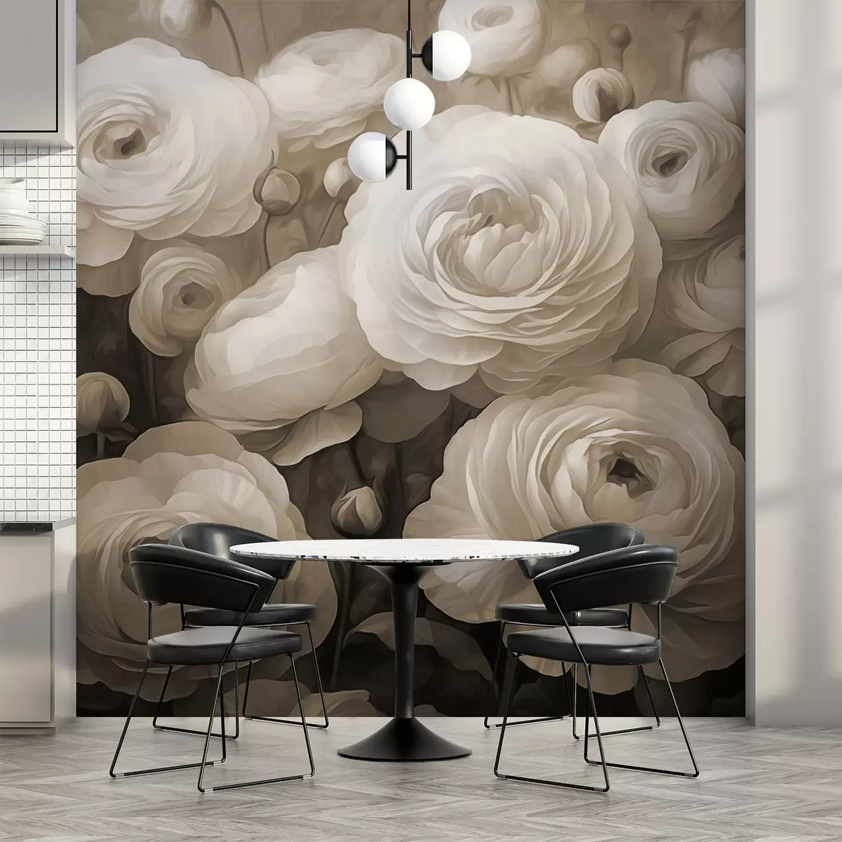 wall murals Волуметријско цвеће w03915v1