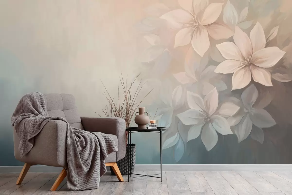 wall murals елегантно цвеће у стилу уљаног сликарства w03770