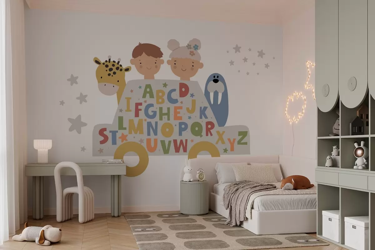 wall murals Деца и азбука w03934