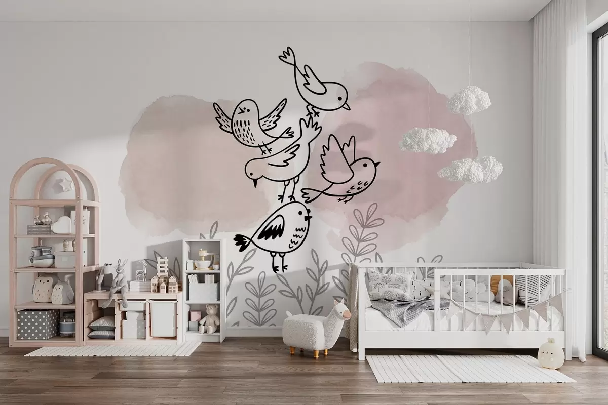 wall murals Птице међу гранама w03950
