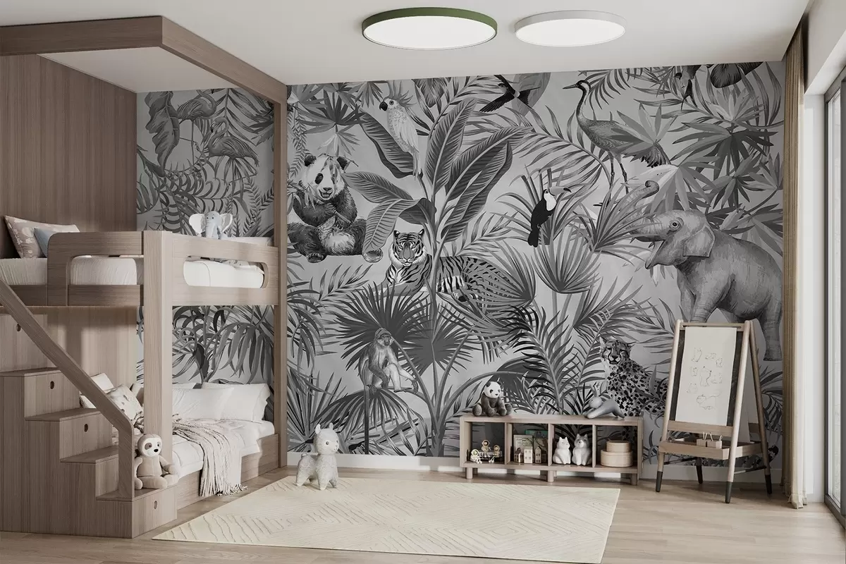 wall murals Животиње у џунгли w03983v2