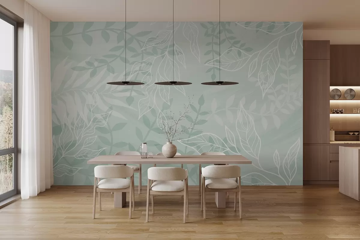 wall murals Контурисани листови w03984v2