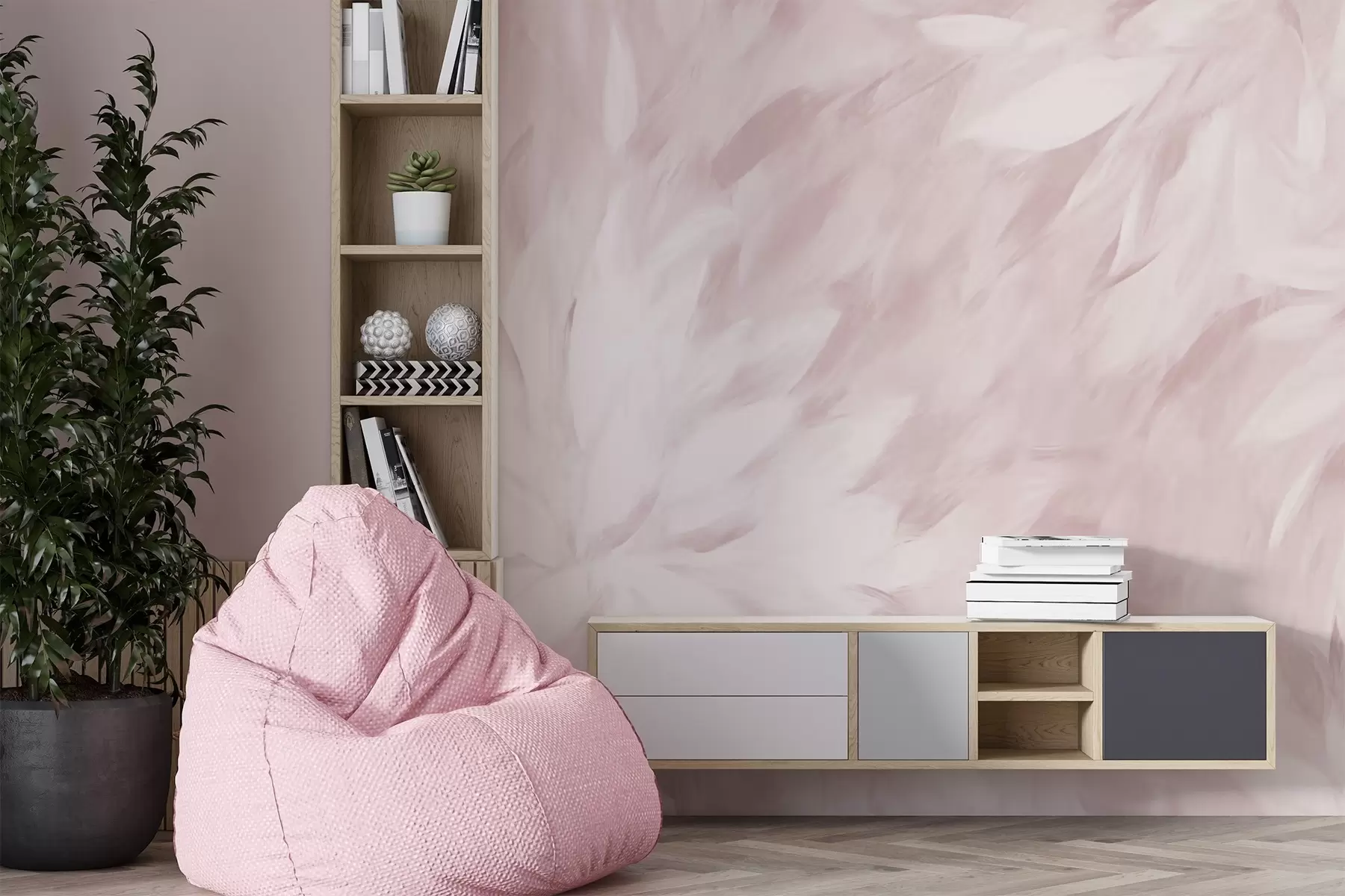 wall murals Цвеће у стилу меких потеза w03986v1