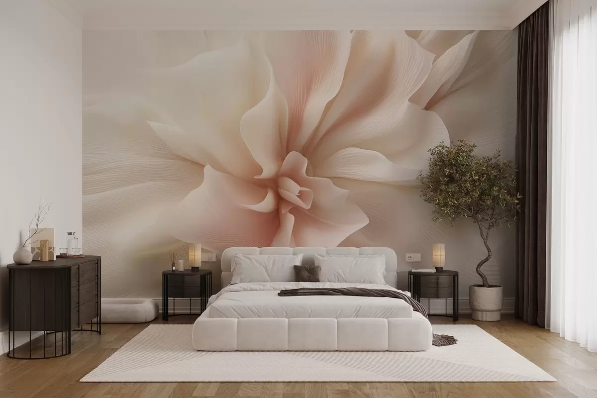 wall murals Апстрактни цвет у нежним беж нијансама w03996