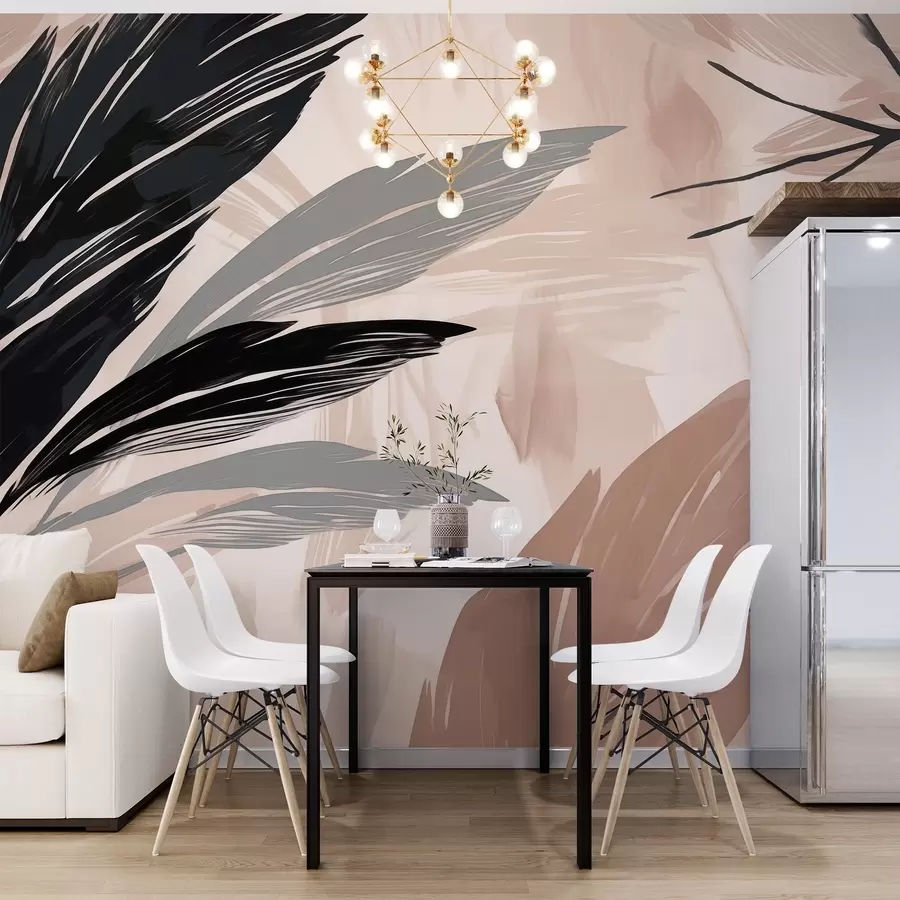 wall murals Апстрактно разнобојно перје w04037v1