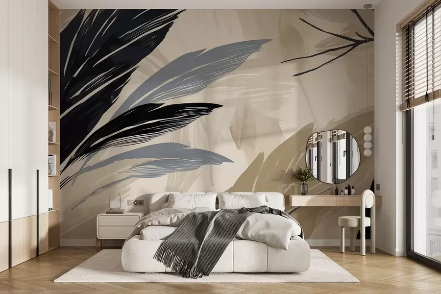wall murals Апстрактно разнобојно перје w04037v2