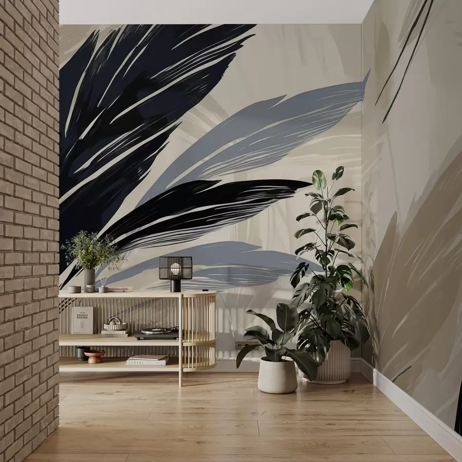 wall murals Апстрактно разнобојно перје w04037v2