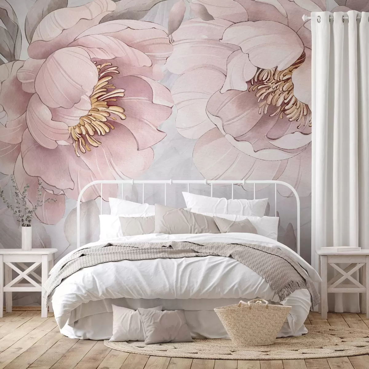wall murals Акварел имитације божура w03932