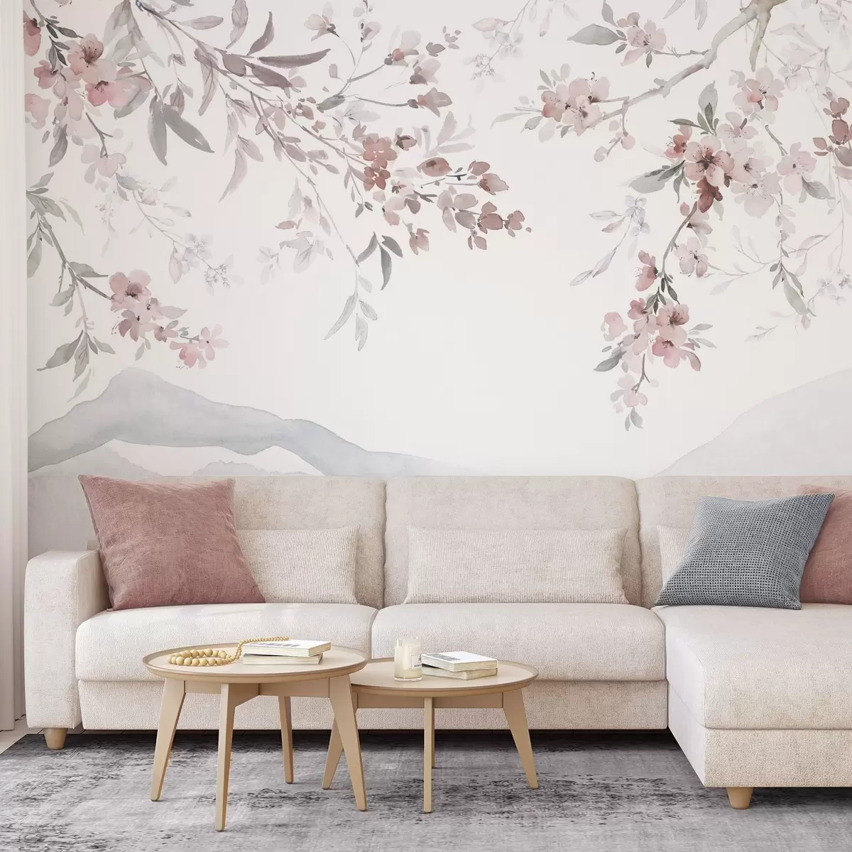 wall murals Цветне гране, имитација акварела w03935