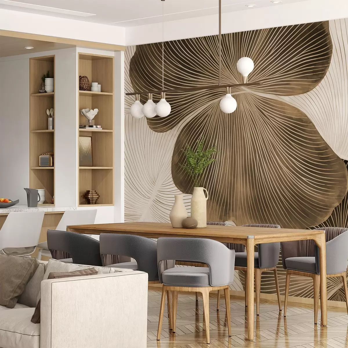 wall murals Глатки обрасци w04042v1