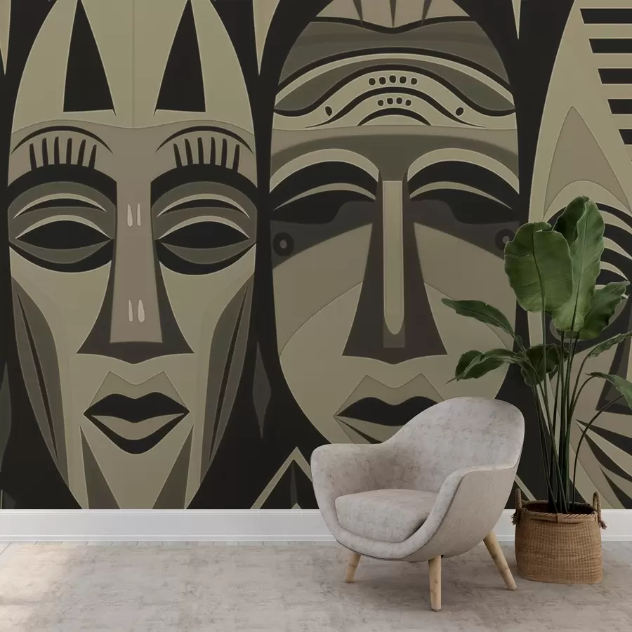 wall murals Афричке маске w04043