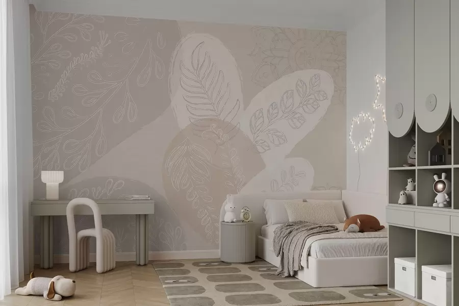 wall murals Ботанички векторски дизајн у бохо стилу w04057