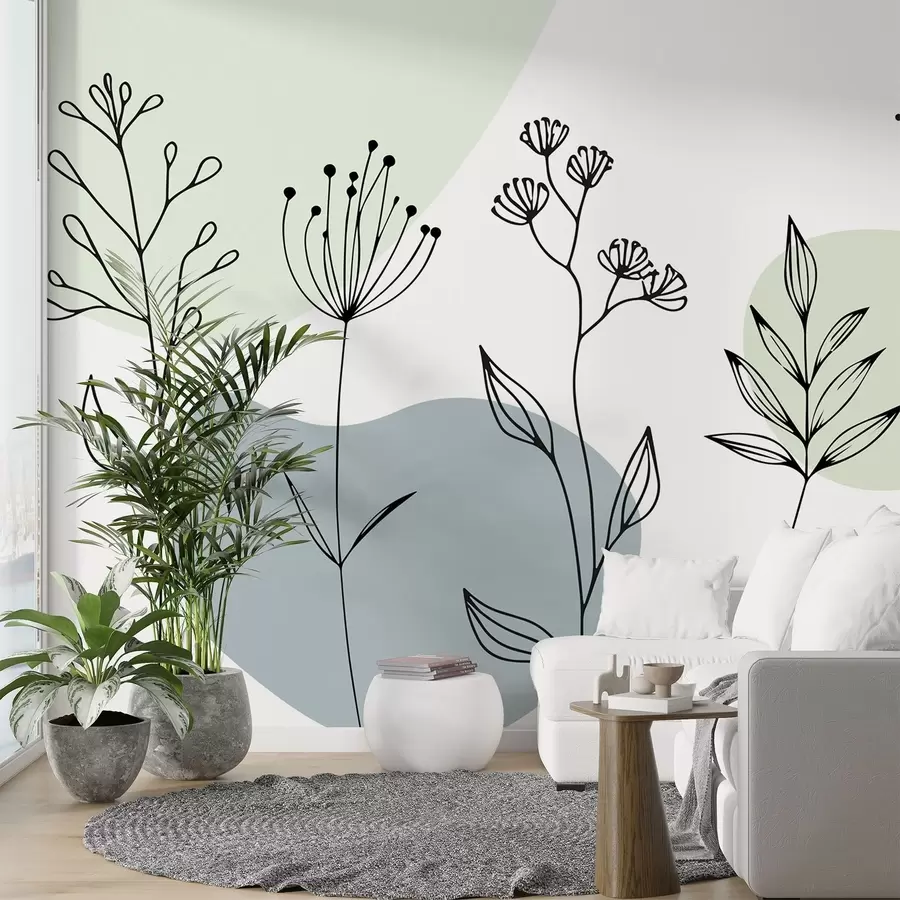 wall murals Бохо цветни обрис w04080v1