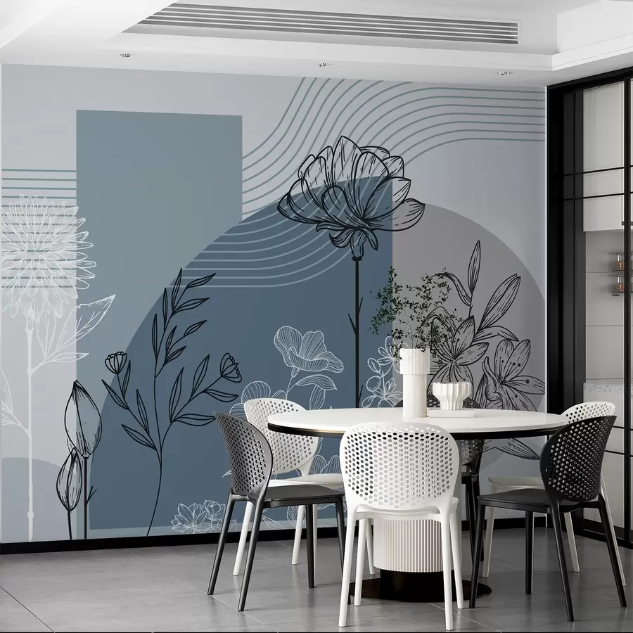wall murals Бохо цветни обрис w04081v1