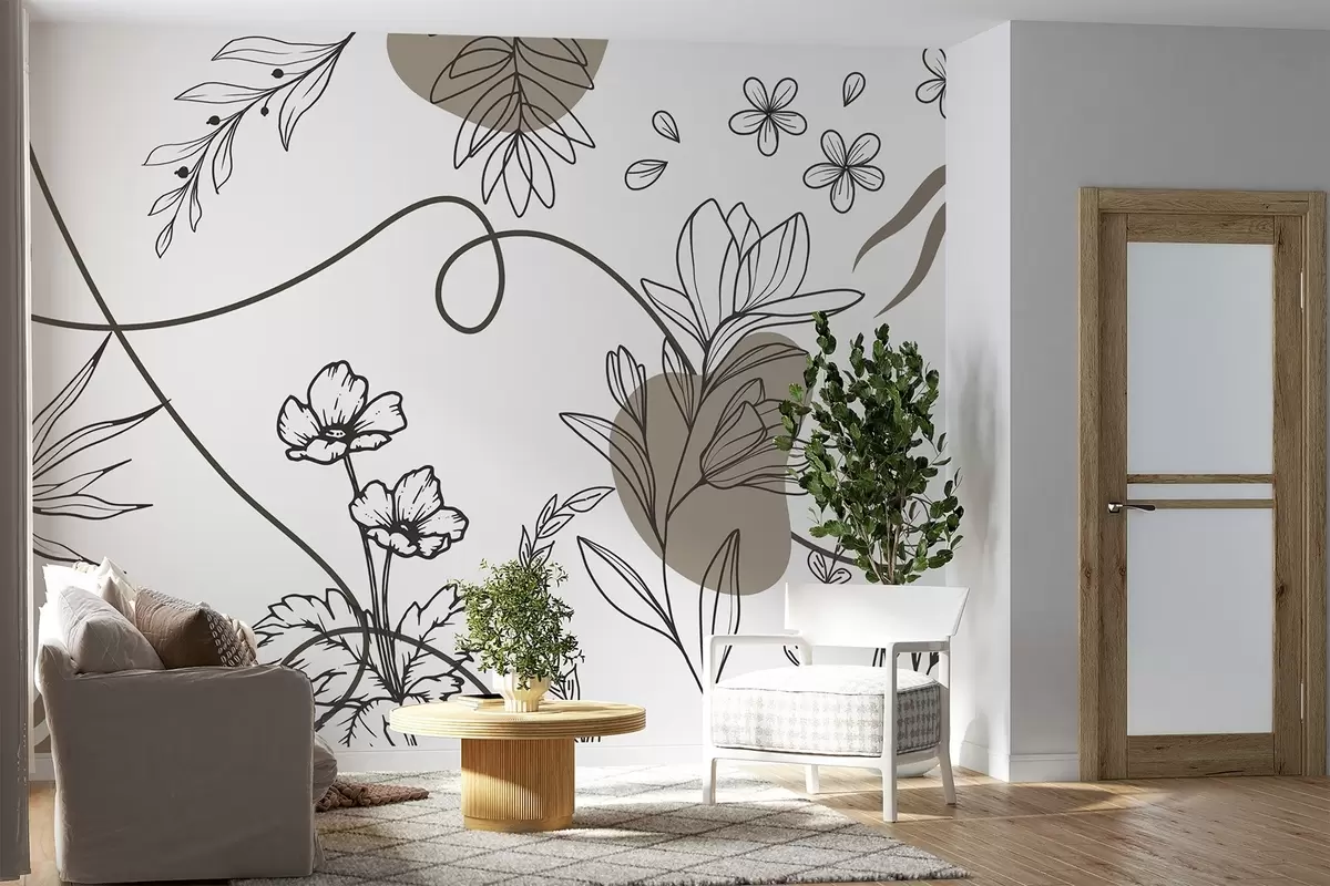 wall murals Бохо цветни обрис w04082v2