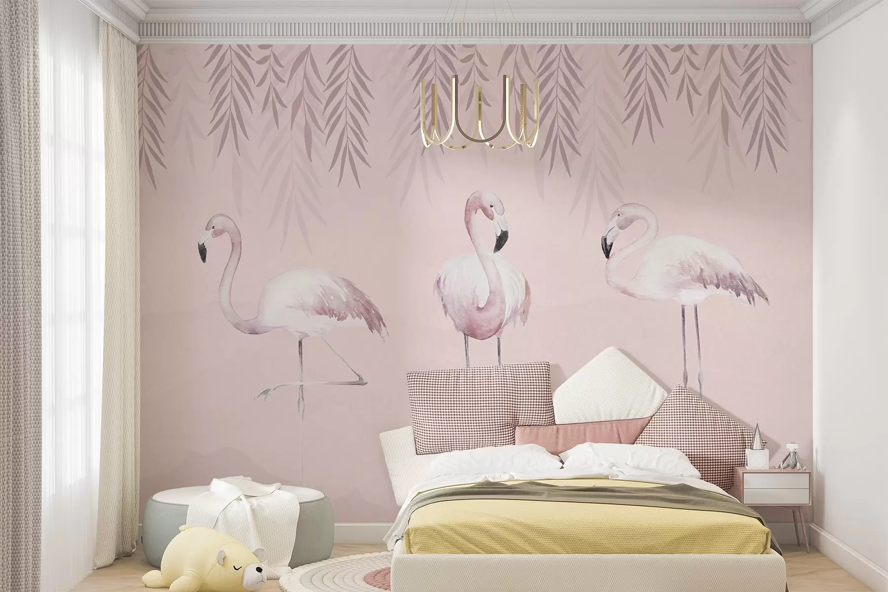 wall murals Три фламинга w09168v1
