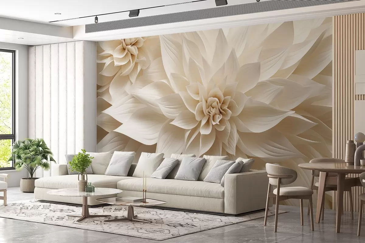 wall murals Волуметријско цвеће w09173
