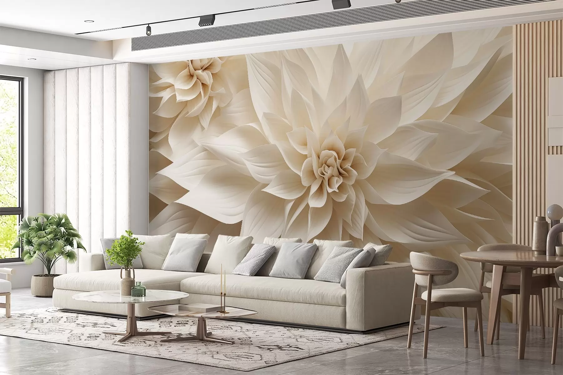 wall murals Волуметријско цвеће w09173