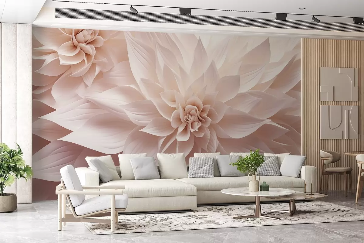 wall murals Волуметријско цвеће w09173v1