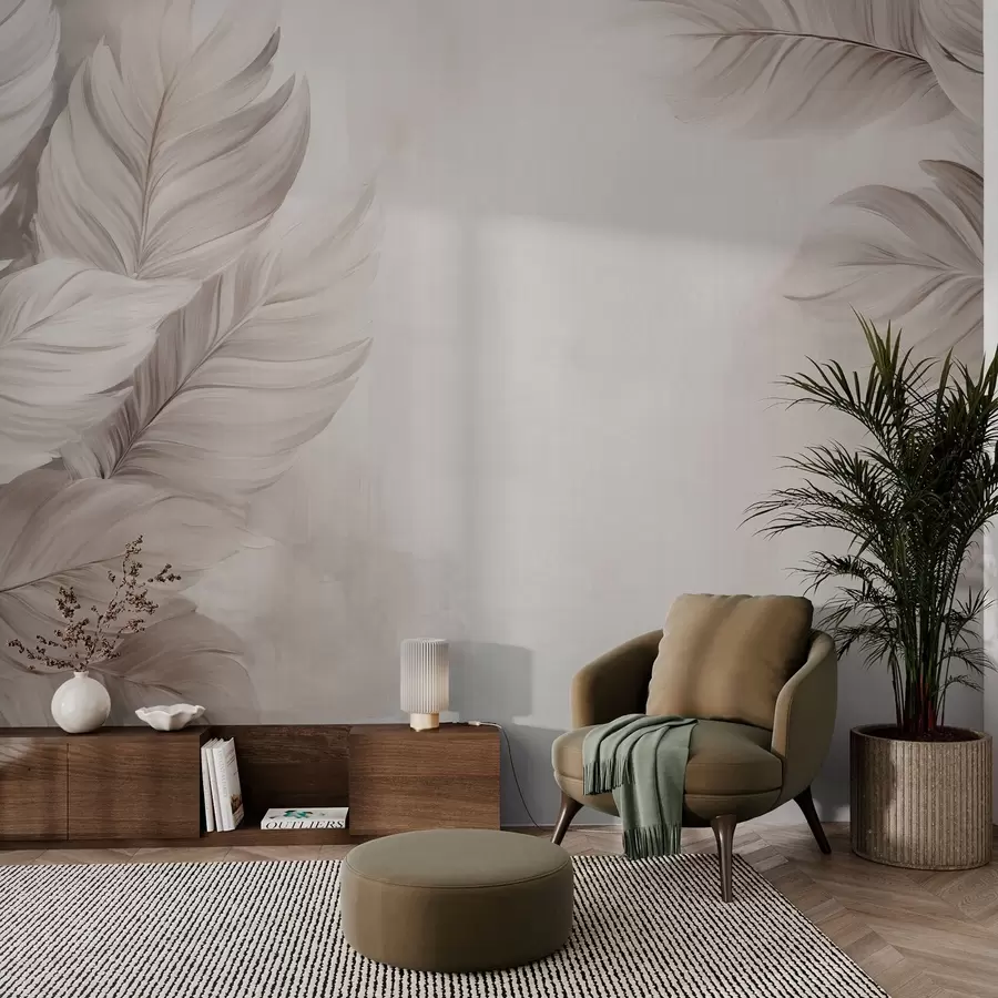 wall murals Пастелно лишће w09175