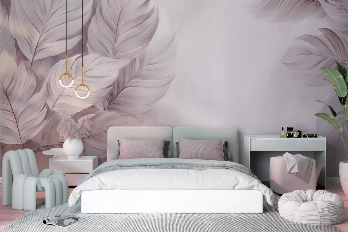 wall murals Пастелно лишће w09175v1