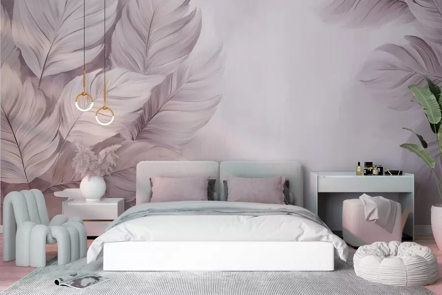 wall murals Пастелно лишће w09175v1
