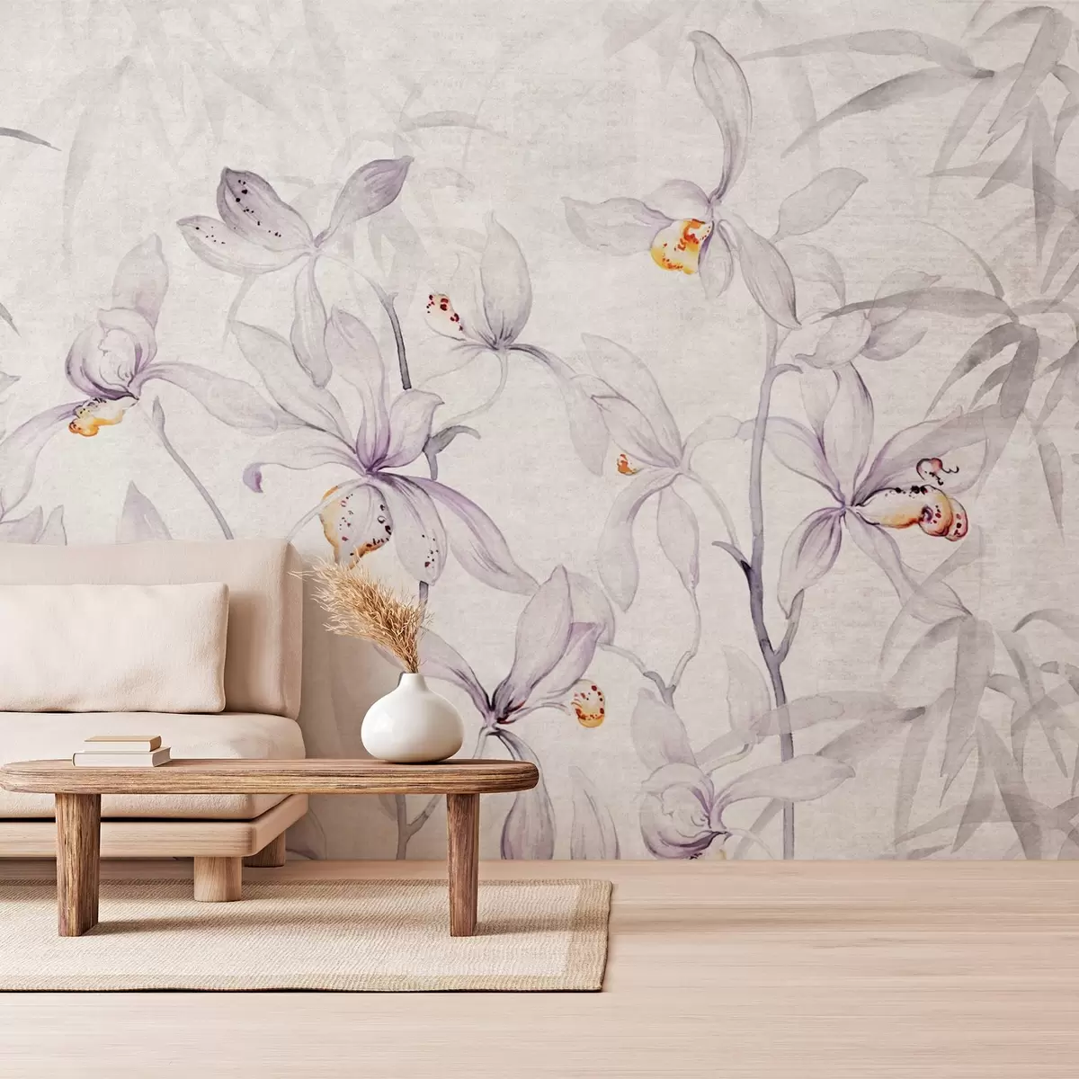 wall murals Дивље орхидеје, љубичасте нијансе w03933