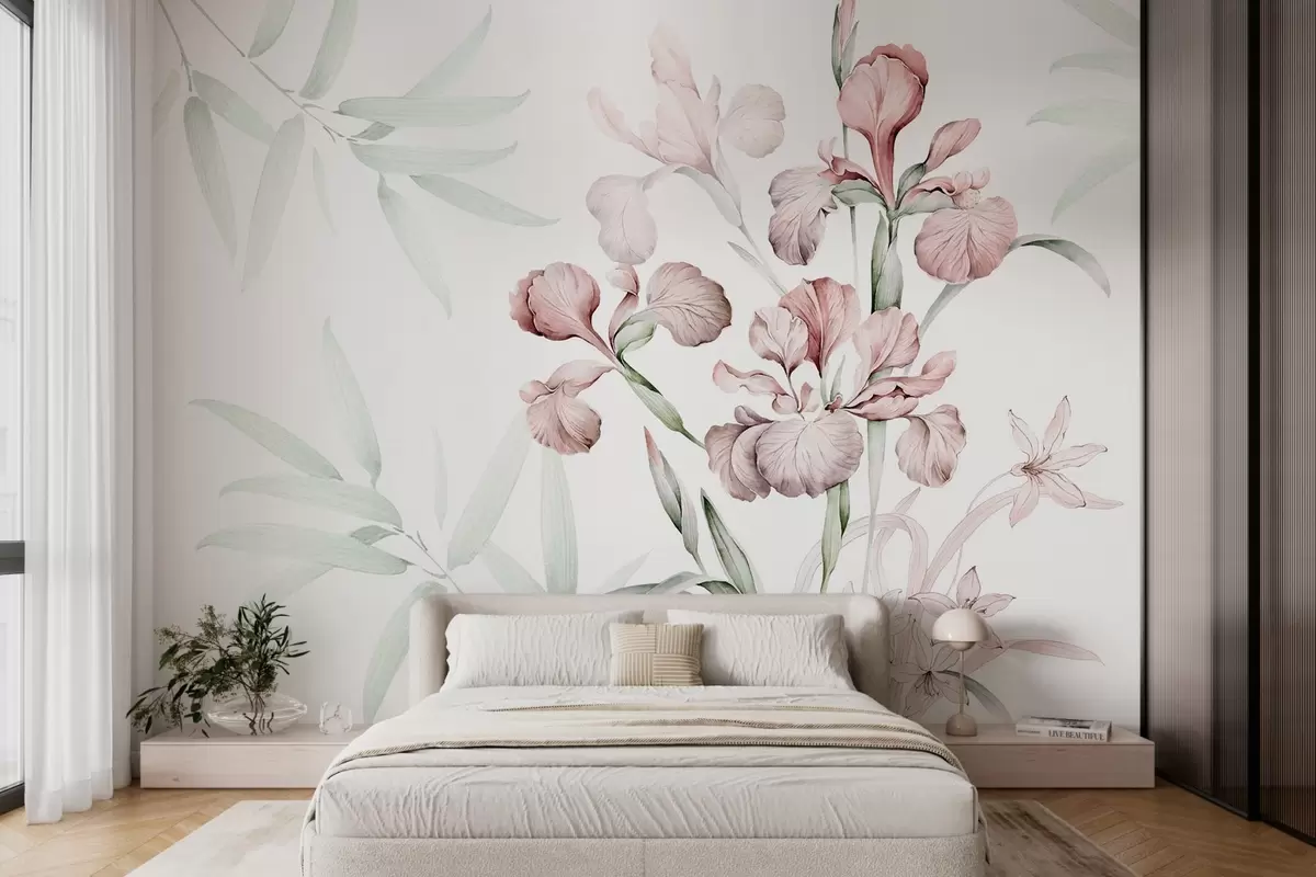 wall murals Ириси имитација акварела w03955v1