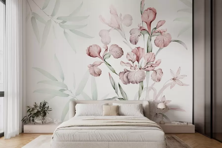 wall murals Ириси имитација акварела w03955v1