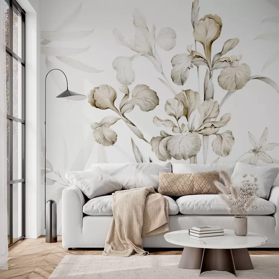 wall murals Ириси, нијансе беж w03955v2