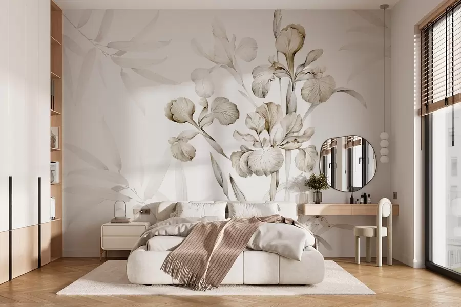 wall murals Ириси, нијансе беж w03955v2